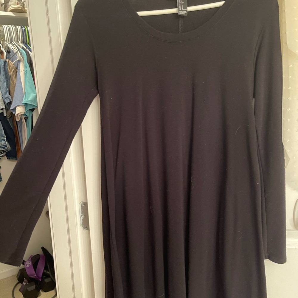 Long sleeve black dress